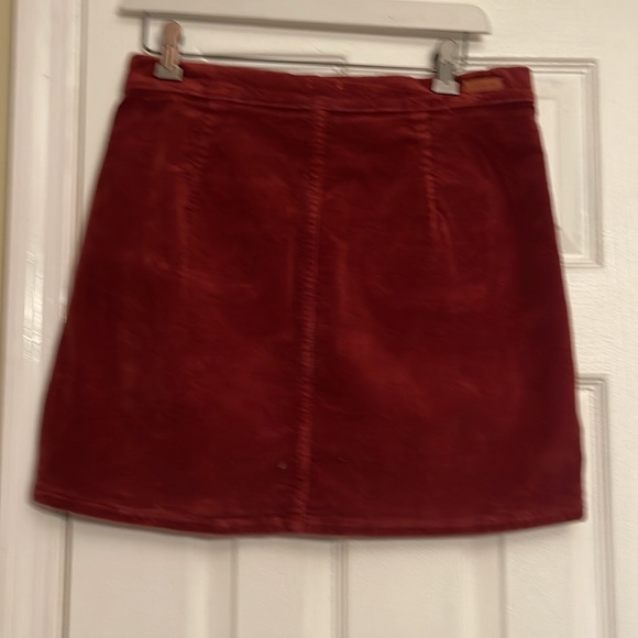 New Sneak Peek maroon corduroy skirt small $89 Anthropologie - Picture 4 of 5